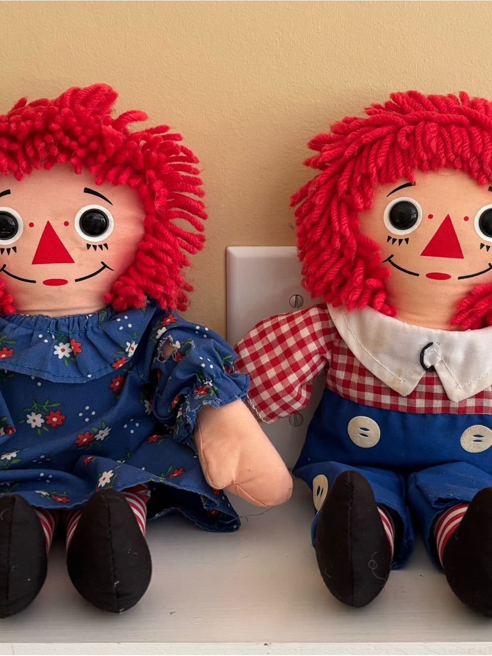 Raggedy Ann & Andy Dolls 14”